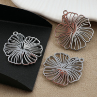 Zawieszka kwiat hibiskusa stal szlachetna 23mm