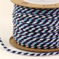 Sznurek pleciony 4 kolory 2mm [1 metr]