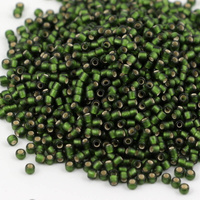 Toho Round 8/0 Silver-Lined Frosted Olive