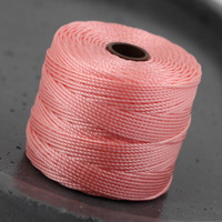 Nici nylonowe S-Lon bead cord CORAL PINK 0,5mm/70m [szpula]