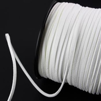 Rzemień zamszowy płaski biały 3x1mm [1metr]