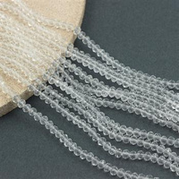 Kryształek szklany oponka fasetowana crystal 4x3mm [sznur 41cm]