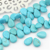 Howlit turkusowy łezka wszerz 12x8mm