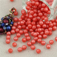 Round Beads Velvet Coral 4mm [50szt]