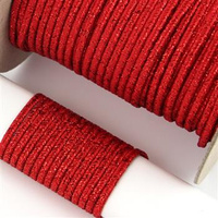 Sznurek sutasz POLSKI 3mm melanż czerwony + met.czerwony [1metr]