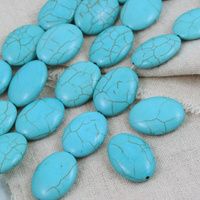 Howlit turkusowy owal 25x18mm