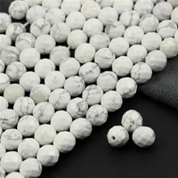 Howlit marmurkowy kula fasetowana 8mm