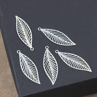 Baza ażurowa stal szlachetna srebrna 32x10mm