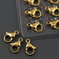 Zapięcie karabińczyk stal szlachetna pozłacana 12mm