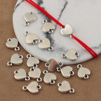 Metalowy łącznik srebrne serce 12x9mm