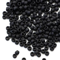 Toho Round 8/0 Opaque-Frosted Jet [10g]