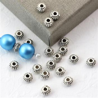 Przekładka metalowa oponka srebrna 6x4mm [10szt]