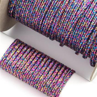 Sznurek sutasz POLSKI 3mm multikolor metalizowany [1metr]