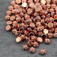 Roseta Two-Hole Cabochon Vacuum Plating Gold Capri [15szt]