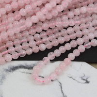 Kwarc różowy kula gładka 6mm [sznur 39cm]