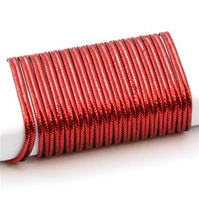 Sznurek sutasz chiński 3mm czerwony metalizowany [1 metr]