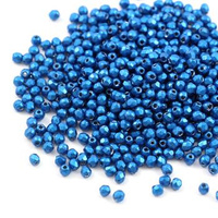 Fire Polish 2mm Saturated Metallic Marina [80szt]