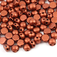 CzechMates Cabochon 6mm Etched Copper [10szt]