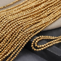 Hematyt złoty kula fasetowana 2mm [sznur 40cm]