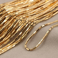 Hematyt złoty prostopadłościan 4x2mm [sznur 40cm]