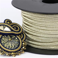 Sznurek sutasz ITALY 3mm light gold metallic [1metr]