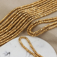 Hematyt złoty oponka fasetowana 3x2mm [sznur 40cm]