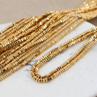 Hematyt złoty poduszka 2x1mm [sznur 39cm]