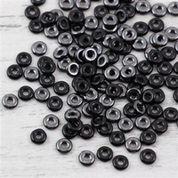 O bead donut 4x1mm Jet Vacuum Hematite [2,5g]