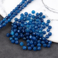 Agat brazylijski kula fasetowana granatowa 4mm [10szt]