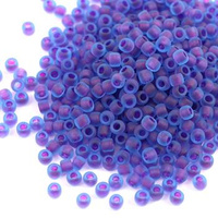 Toho Round 6/0 Inside Color Frosted Aqua/Purple-Lined [10g]