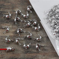 Łapaczka metalowa srebrna dziewczynka 7x4mm [50szt]