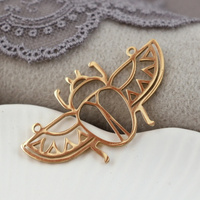 Zawieszka skarabeusz stal szlachetna pozłacana 38x22mm