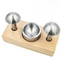 Anka stalowa - 2 gniazda, puncyny, podstawa.