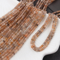 Kamień słoneczny kostka fasetowana 2mm [sznur 39cm]