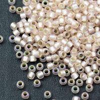 Toho Round 8/0 Silver Lined Frosted Rainbow Rosaline [10g]