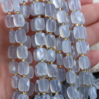 Chalcedon prostokąt fasetowany 10x8mm