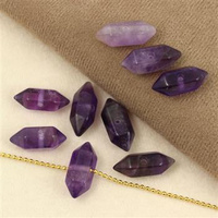 Ametyst zawieszka grot 20x9mm - otwór przez środek