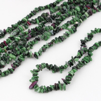 Zoizyt z rubinem sieczka [sznur 80cm]