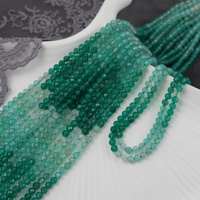 Agat zielony cieniowany kula fasetowana 3mm [sznur 39cm]