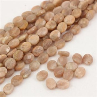 Kamień słoneczny owal fasetowany 9x7mm