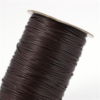 Sznurek powlekany ciemny brązowy 1mm [1metr]