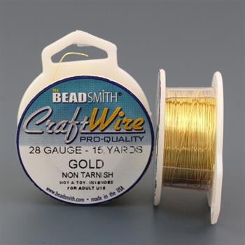 Beadsmith Drut miedziany GOLD 0,3mm/13,8m