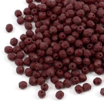 Fire Polish 4mm Garnet Matte [20szt]