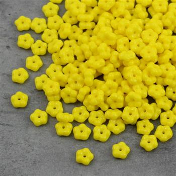 Forget me not Beads Opaque Yellow 5mm [50szt]