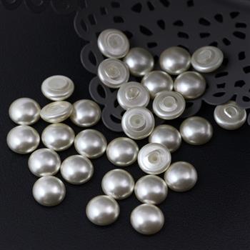 Glass Pearl Cabochon Light Cream 8mm