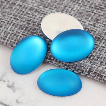 Kaboszon Lunasoft owal turquoise 18x13mm