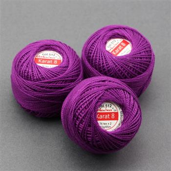 Kordonek Karat 8  purpurowy 10g/65m