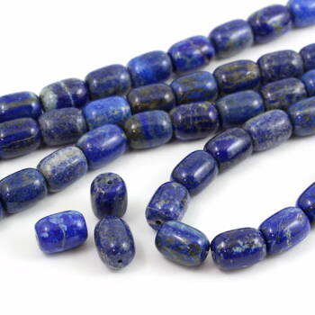 Lapis lazuli ze złotym pirytem oliwka gładka 14x10mm