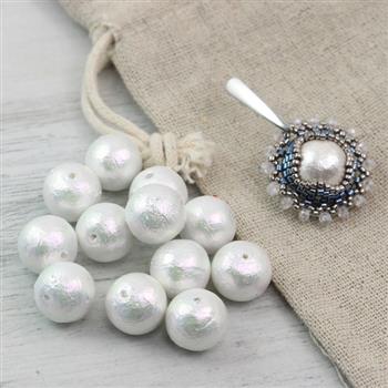 Miyuki Cotton Pearls Rich White kula 10mm