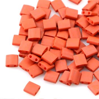 Miyuki Tila Beads 5x5x1,9mm Matted Opaque Terra Cotta [30szt]